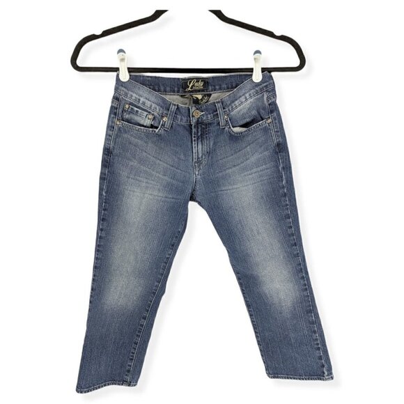 Lucky Brand Classic Rider Crop Denim Jeans  Dungarees Sz 6/28 (MEAS 29 X 23) - Picture 1 of 7